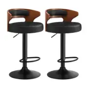 NNEED 2x Bar Stools with Gas Lift Swivel Black