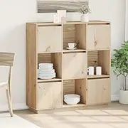 Highboard 110.5x35x117 cm Solid Wood Pine,Buffets & Sideboards 28.98KG-814369