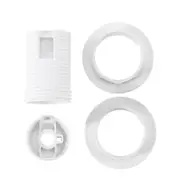 Plastic Shell Screw Type E14 Bulb Light Lamp Holder Socket AC 250V 2A white