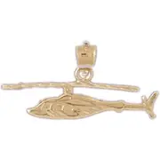 14K Gold Helicopter Charm