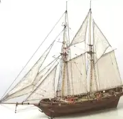 Wooden Sailboat Ship Kit, Classical Wooden Sailing Boats Scale Model, DIY Assemb