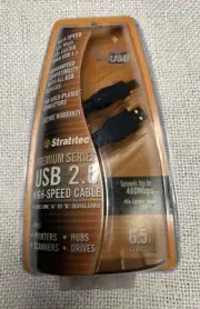 Stratitec USB 2.0 High Speed A-B Printer Cable 24K Gold-plated Connectors