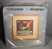 1983 Columbia Minerva Needlepoint Kit #2093 Proud Rooster in Original Pkg