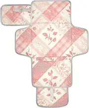 Reusable Washable Changing pad with Tissue Pocket Changing pad for Changing Table Lightweight & Foldable Changing Station