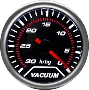 ALAGPNPMZH 2" 52MM Universal Car Vacuum Gauge -30~0 in.Hg Meter Auto White LED Pointer Gauges for Vacuometro Wideband Air Fuel Ratio Boost Boost Meter