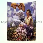 hispanic Mexican art Jesus Helguera, almuerzo campesino peasant lunch tapestry