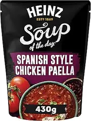 Heinz Spanish Style Chicken Paella Soup Soup of the Day Spanish Paella Soup Chicken Soup Pouch Soup Ready to Eat Microwaveable Meal 430g