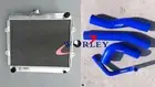 3 core aluminum radiator + blue hose for HILUX RN105 RN106 RN130 22R 2.4L petrol