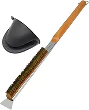 Grill Brush | Heat Resistant Barbecue Scraper,High Heat Resistant Cleaning Brush with Scraper for Kitchen, Grill, Oven, Baking