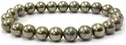 crystalmiracle Golden Pyrite Power Beaded Bracelet Gemstone Fashion Jewelry Crystal Healing Gift Wellness Meditation Positive Energy
