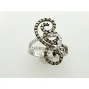 LeVian 14K White Gold Chocolate Diamond 1.3 cts Ring Size 7
