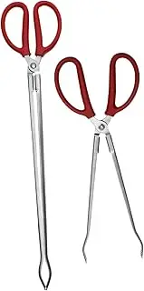 2Pcs EEL Crab Mud Fish Tongs Curved Up Tools for Outdoor Clean Up for Fishing Camping BBQ and Trash Collection Long
