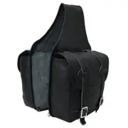 34HS Hilason Leather Chap Leather Horse Saddle Bag For Trail
