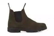 Blundstone #1615 Dark Olive Suede, Casual Ankle Pull-On Chelsea Boots