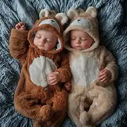 BABESIDE Lifelike Reborn Baby Dolls Twins Boy 20 Inch Realistic Reborn Baby Dolls Newborn Baby with Soft Fabric Body Handmade Real Baby Dolls