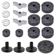 18pcs Drum Replacement Felt Pad/Wing Nut/Cymbal Sleeve Base for Drum Set Kits