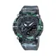 【CASIO G-SHOCK】半透明碳核心防護雙顯運動腕錶-閃爍綠/GA-2200NN-1A/台灣總代理公司貨享一年保固