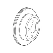 Mopar 68321348AC Disc Brake Rotor Rear, For 2020 2024 Wrangler/Gladi for Jeep (for: Jeep)