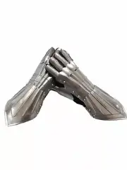 Fantasy Gauntlets | Medieval Gauntlet SCA Armor Gloves Iron | Silver Handmade