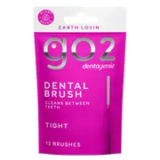 EARTH LOVIN' GO2 Dentagenie Dental Brushes Cleans Between Teeth. TIGHT (Pink) for Small to Medium Gaps.