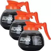 Coffee Pot Decanter BUNN 64oz Decaf CASE OF 3 glass COFFEE POTS 42401.0103