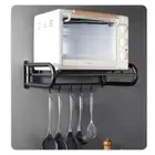 Oven Wall Mounted Holder Shelf Frame Storage Rack Aluminium Stand Wall