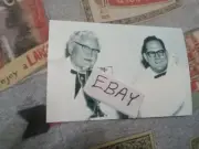 WENDY'S FOUNDER DAVE THOMAS & COLONEL SANDERS, GLOSSY B&W, 4X6 PHOTO