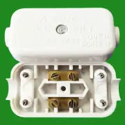 5A Inline Flex Connector Box, Mains Lead 2 Core Electrical Wire Junction Joiner