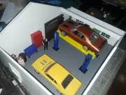 Adjustable 4 Post Car Lift 1:24 1:25 Scale For Work Shop Garage Dioramas