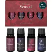 Set of 4 Sensual Pure Natural Essential Oil 10ml