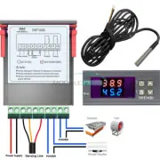 AC110-230V/DC12-72V DST1020 DS18B20 Dual LED Thermostat Temperature Control ler
