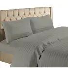 Unbranded Sheet Sets 1200-Thread Count Queen Egyptian Cotton Striped 4-Piece