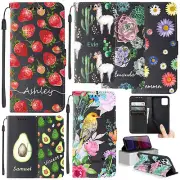 Personalised Leather Case Wallet Floral Cover For Apple iPhone 16 Pro Max 15 14