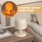 Mushroom Table Lamp Bedroom Bedside Living Room Decoration Sunset Night Light
