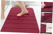 Memory Foam Bath Mat 24x16, Ultra Soft and Absorbent Bathroom 24"x16" Burgundy