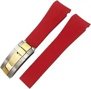 [KLVN] Curved End Rubber Watchband 20mm 21mm 22mm for Rolex Submariner GMT Daytona Datejust Explorer 2 Silicone Watch Strap