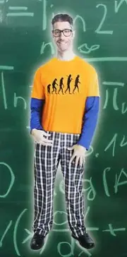 NERD COSTUME Adult Geek Halloween Big Bang Brainy Evolution Science Sheldon NEW