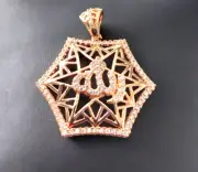 Allah Locket / Pendant Islamic Gold Rhinestone