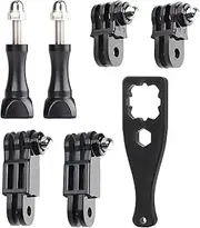 HSU Adjust Arm Straight Joints Mount, Long and Short Same Direction Straight Joints Mount for GoPro Hero 11 10 9 8 7 6 5 4 3 3+ 2 1, AKASO Campark and Other Action Cameras