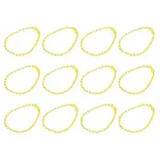4.72" Ball Bead Chains with Connectors for Key Chains DIY Crafts, 12Pcs Yellow