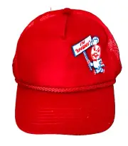 McDonalds Restaurant Retro "I'M Speedee" Red Mesh Captains Cap Hat New OSFM