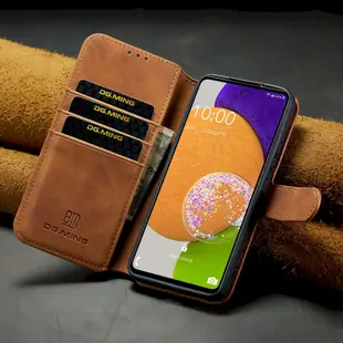 Samsung Galaxy A53 5G 牛皮仿真皮保護套復古絨紋皮革翻蓋手機套皮套