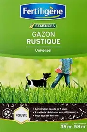 FERTILIGENE RUST35 - Semences Gazon Rustique Universel 875 g - Premières pous...