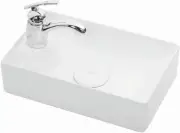 WS Bath Collections Vision 16042 Vision 16-1/2" Ceramic 1 Hole - White