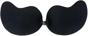 [Generic] Womens Self Adhesive Nude Black Push Up Strapless Bra Winged Chicken Fillets
