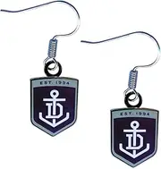 Fremantle Dockers AFL Team Logo Earrings Surgical Steel Hook Jewellery