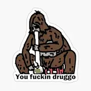 Sassy The Sasquatch Druggo Big LEZ Show Sticker - Auto, Wall, Laptop, Cell, Truck Sticker for Windows, Cars, Trucks