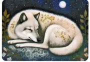 Junk Journal Art Cards, Beautiful Moonlit Animals, 8 pcs, 4" x 6"