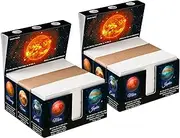 Solar Note Box Set of 2, Made of Sturdy Glued Solid Cardboard, Notes Made of Strong Paper