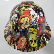 full brim hard hat custom hydro dipped IN THE HORROR KIDS LITTLE MONSTERS